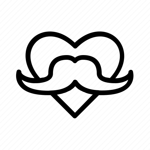 Day, father, love, moustache, outline, tukicon icon - Download on Iconfinder