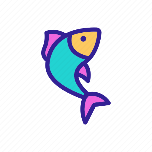 Contour, drawing, fillet, fish, salmon, tuna icon - Download on Iconfinder