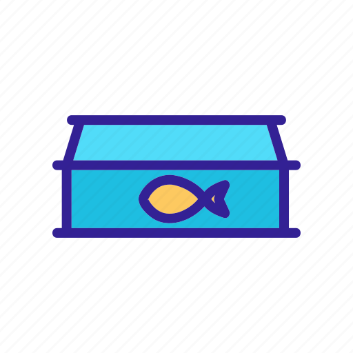 Can, contour, drawing, fish, linear, tuna icon - Download on Iconfinder