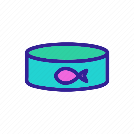Can, contour, drawing, fish, linear, tuna icon - Download on Iconfinder