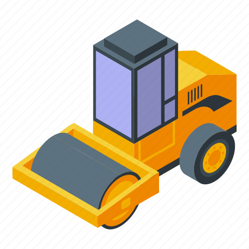 Tunnel, road, roller, isometric icon - Download on Iconfinder