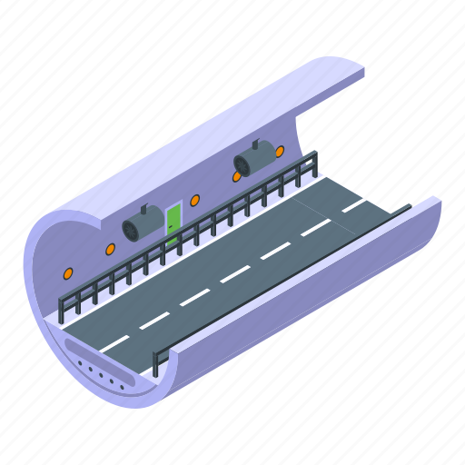 Car, road, tunnel, isometric icon - Download on Iconfinder