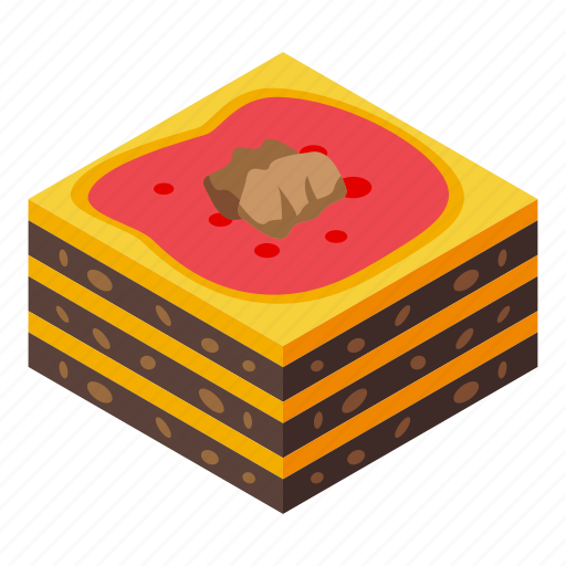 Turkish, cake, isometric icon - Download on Iconfinder