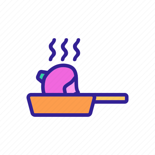 Boiled, desk, fried, frying, pan, turnip, vegetable icon - Download on Iconfinder