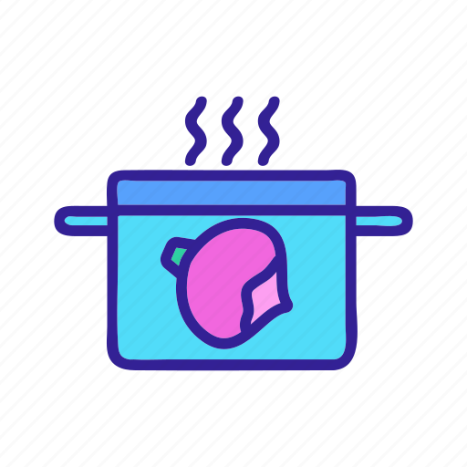Boiled, boiling, desk, fried, pan, turnip, vegetable icon - Download on Iconfinder