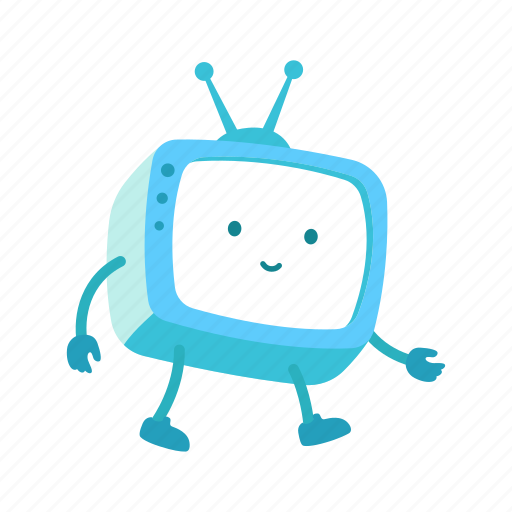 Tv, character, television, mascot, boy, walk, go icon - Download on Iconfinder