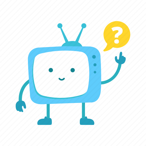 Tv, character, television, mascot, boy, question, task icon - Download on Iconfinder