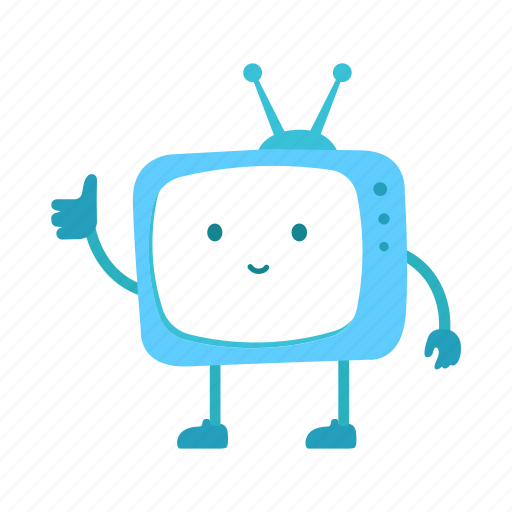 Tv, character, television, thumb up, approve, like, agree icon - Download on Iconfinder