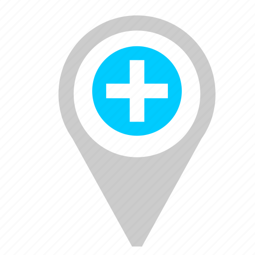 Add, location, map, plus, point, pointer, poi icon - Download on Iconfinder