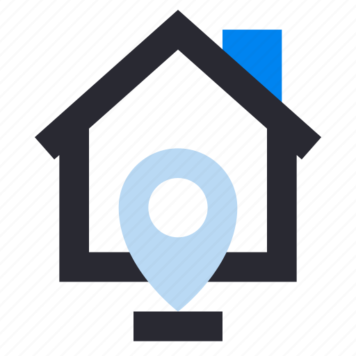 Contactless delivery, untact, shipping, address, location, pin, home icon - Download on Iconfinder
