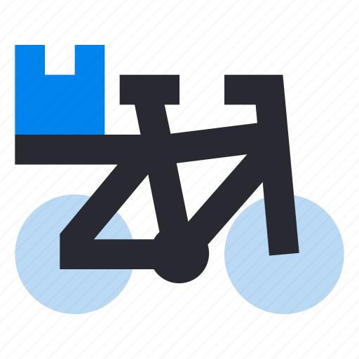 Contactless delivery, untact, shipping, bicycle, package, box, order icon - Download on Iconfinder