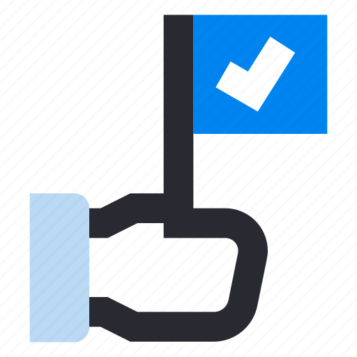Customer review, feedback, approved, approve, sign, yes, flag icon - Download on Iconfinder