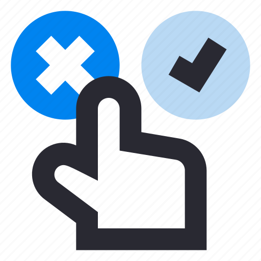 Customer review, feedback, options, yes or no, hand, vote icon - Download on Iconfinder