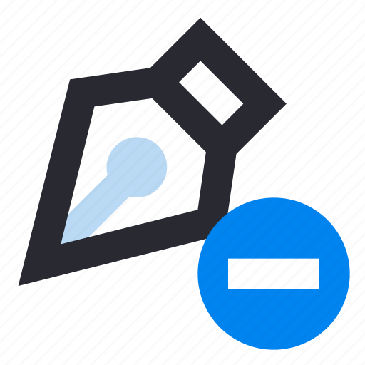 Editing, graphic design, tool, remove, point, pen icon - Download on Iconfinder