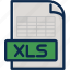 excel, file, file type, office, type, work, xls 