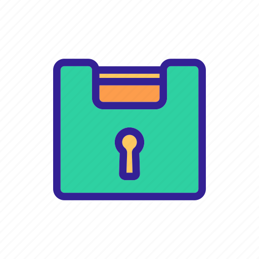 Contour, door, key, lock, locks, safety icon - Download on Iconfinder