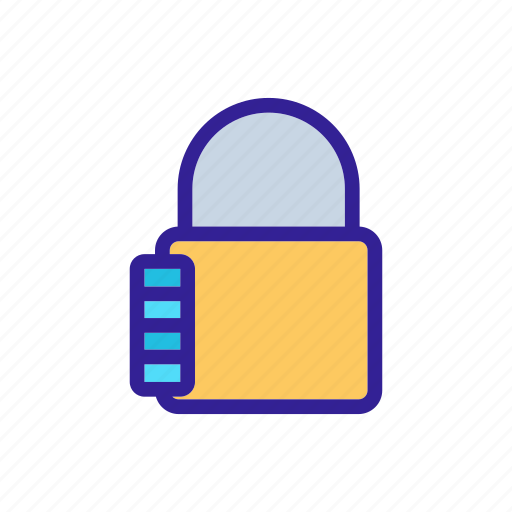 Contour, door, key, lock, locks, open icon - Download on Iconfinder