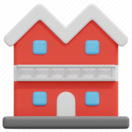 Multifamily, house, building, architecture, home, residential, 3d icon - Download on Iconfinder