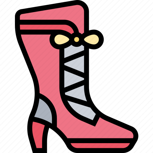 Boots, heel, elegance, women, fashion icon - Download on Iconfinder