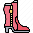boots, suede, heel, zipper, women