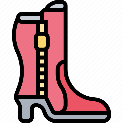 Boots, suede, heel, zipper, women icon - Download on Iconfinder
