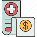 medical, bills, hospital, invoice, pay