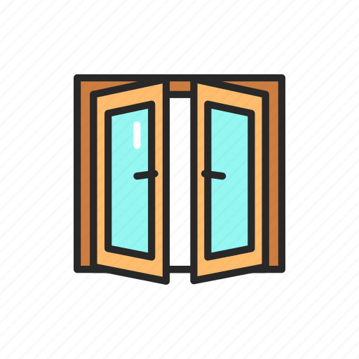 Doors, exit, double, open icon - Download on Iconfinder