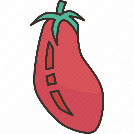 Tomato, sausage, elongated, cultivar, plant icon - Download on Iconfinder