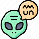 ufo, alien, speech, talk, chat