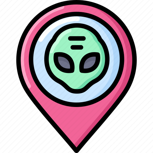 Ufo, alien, location, navigation, map icon - Download on Iconfinder