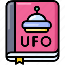 ufo, book, flying saucer, reading, library