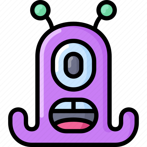 Ufo, monster, alien, horror, scary, cartoon icon - Download on Iconfinder