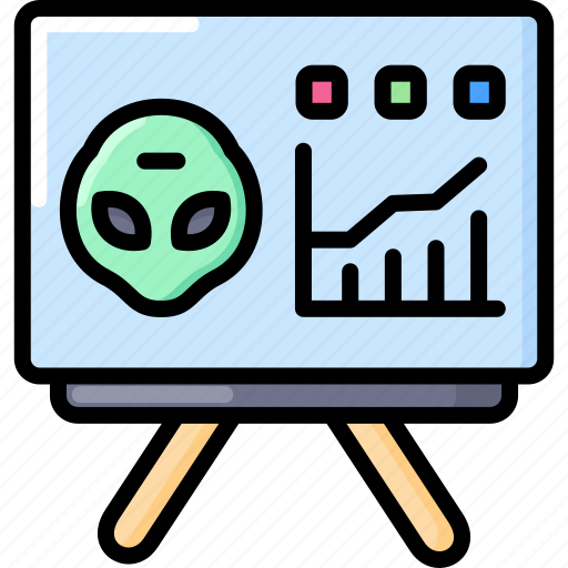 Ufo, alien, presentation, chart, diagram icon - Download on Iconfinder