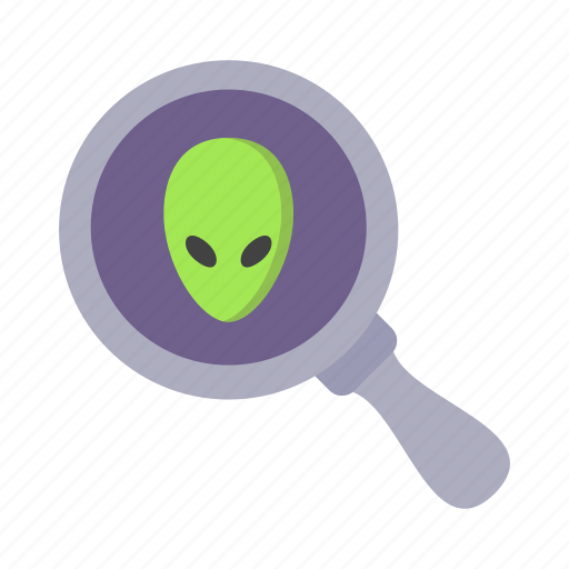 Search, alien, extraterrestial, magnifying, glass icon - Download on Iconfinder