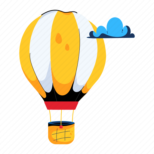 Hot balloon, air balloon, aerostat, air travel icon - Download on Iconfinder