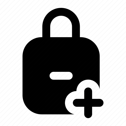Padlock, lock, security, protection, secure, add icon - Download on Iconfinder