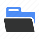 briefcase, document, documents, folder, open