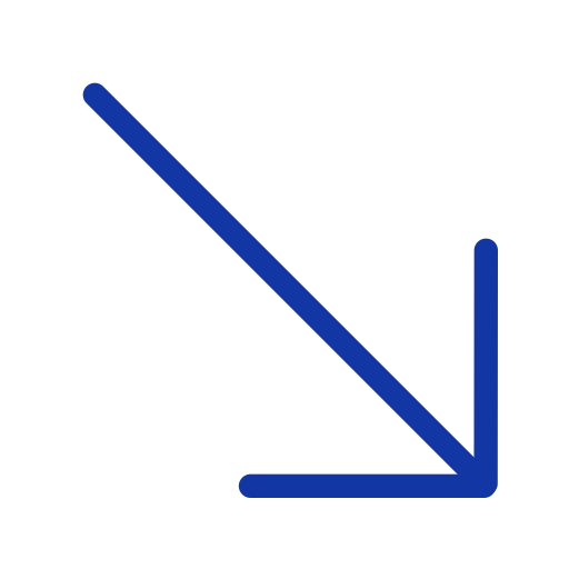 Arrow, down, right, direction, navigation, interface, ui icon - Free download