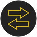 bidirection, double arrow, left right, navigation, two way