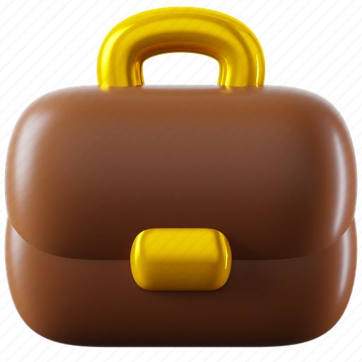 Briefcase, bag, suitcase, portfolio, business, luggage, case 3D illustration - Download on Iconfinder