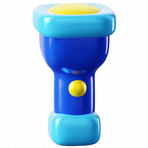 Flashlight, light, torch, lamp, flash, tool, electric 3D illustration - Download on Iconfinder
