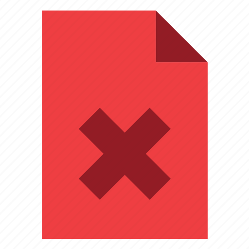 Cancel, cross, delete, document, file, filetype, type icon - Download on Iconfinder