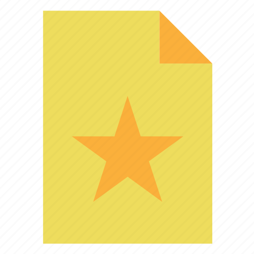 Document, favorite, favourite, file, filetype, star, type icon - Download on Iconfinder