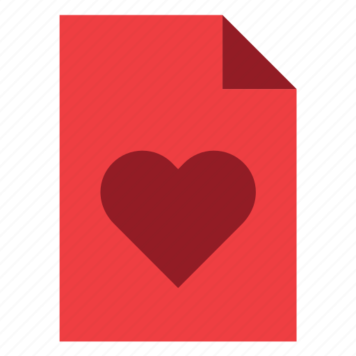 Document, favorite, favourite, file, filetype, heart, love icon - Download on Iconfinder