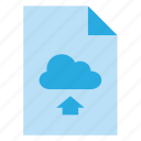 arrow, cloud, document, file, filetype, type, upload
