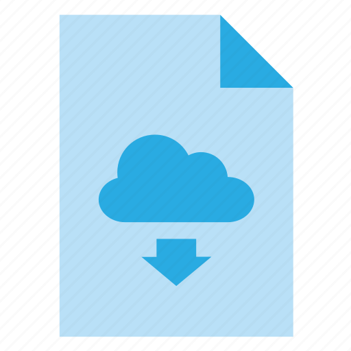 Arrow, cloud, document, download, file, filetype, type icon - Download on Iconfinder