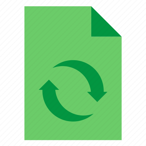 Arrow, document, file, filetype, refresh, type icon - Download on Iconfinder