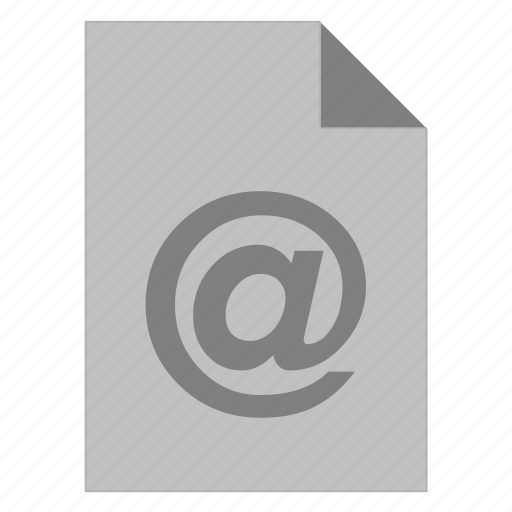 At sign, document, email, extension, file, format, message icon - Download on Iconfinder
