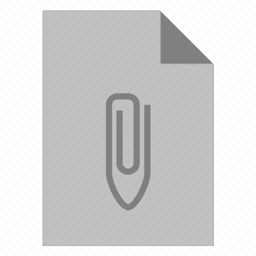Attached, attachment, document, extension, file, format, paperclip icon - Download on Iconfinder
