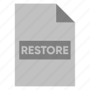 document, extension, file, filetype, format, restore, type